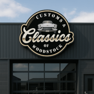 Customs & Classics logo designed by Prattdesign
