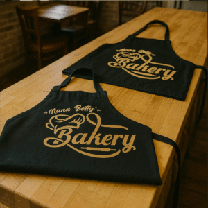 Nana Betty's Bakery aprons designed by PrattDesign